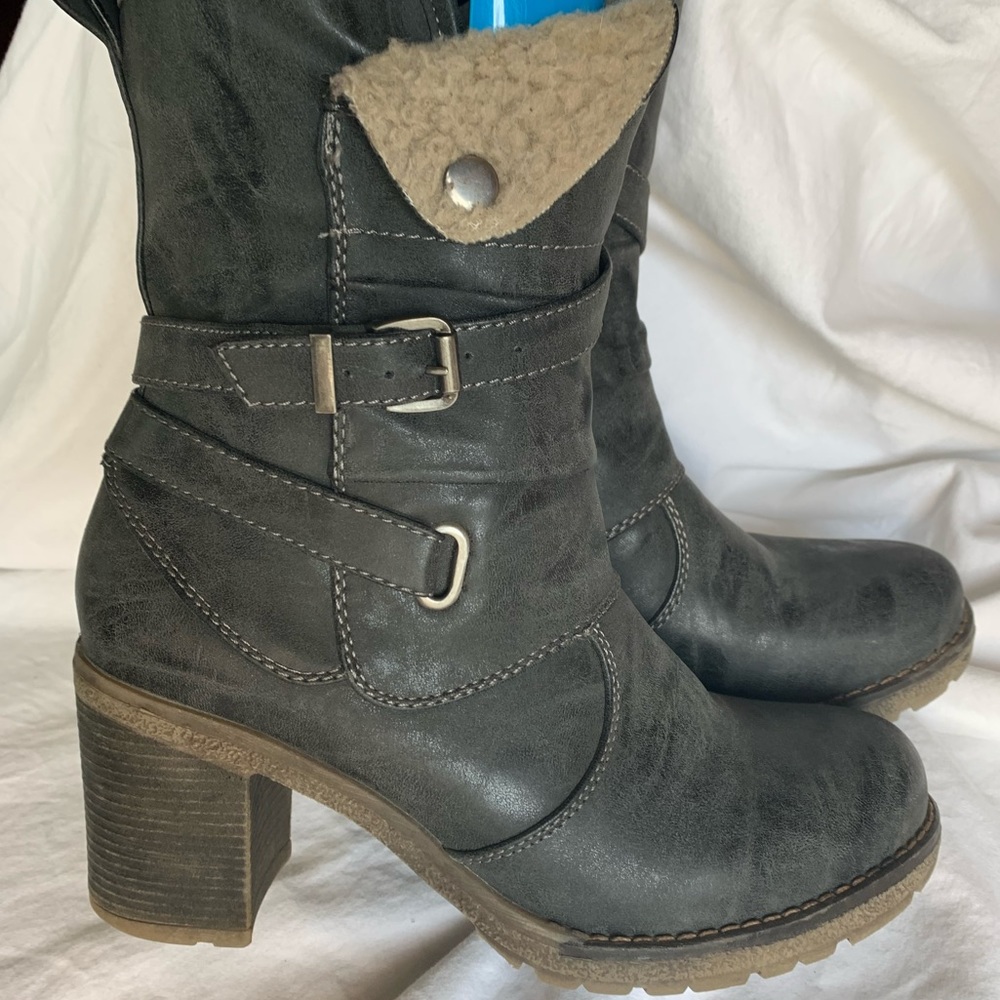 REBELS GREY MOTORCYCLE BOOTS